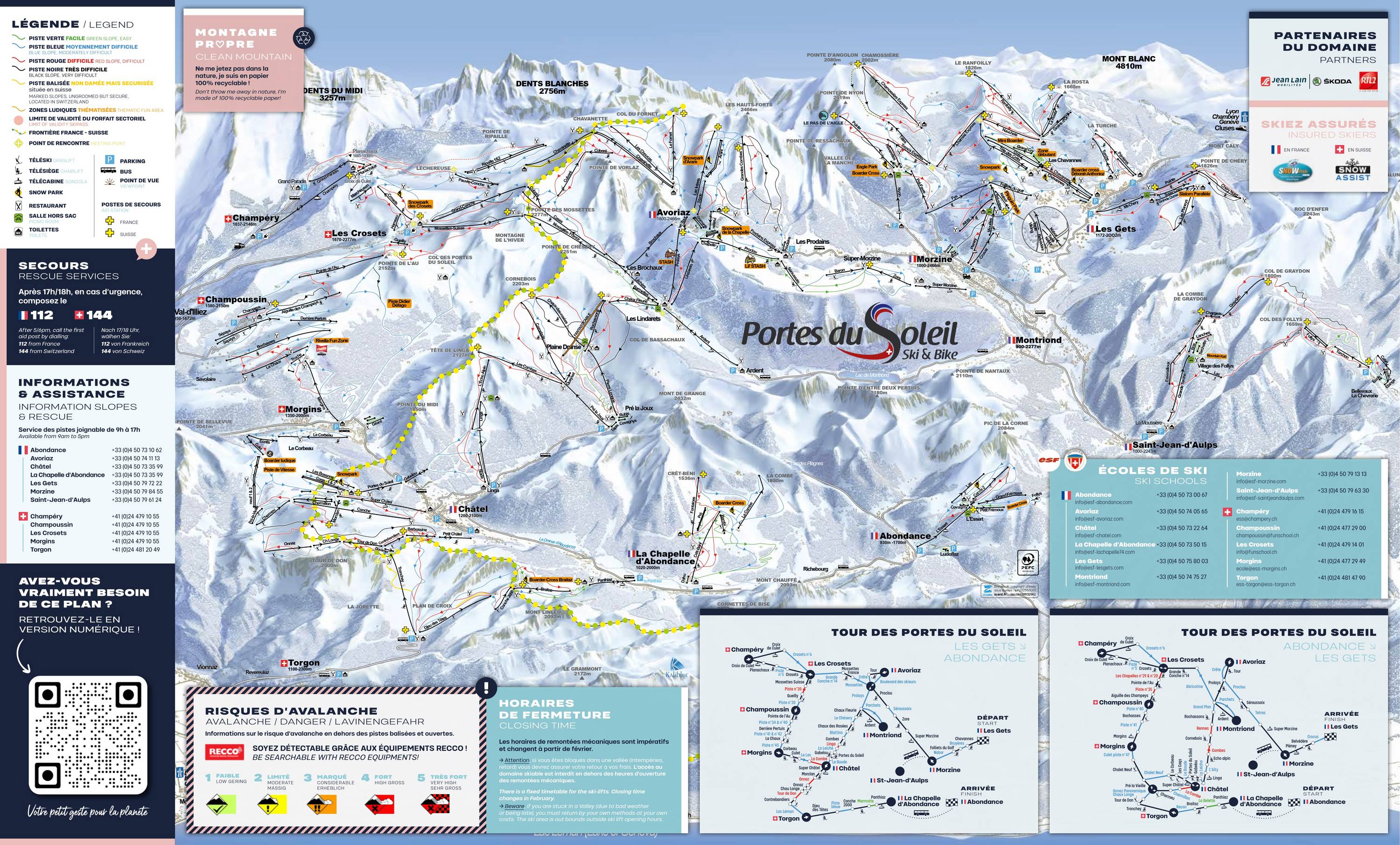 Piste map St Jean d'Aulps