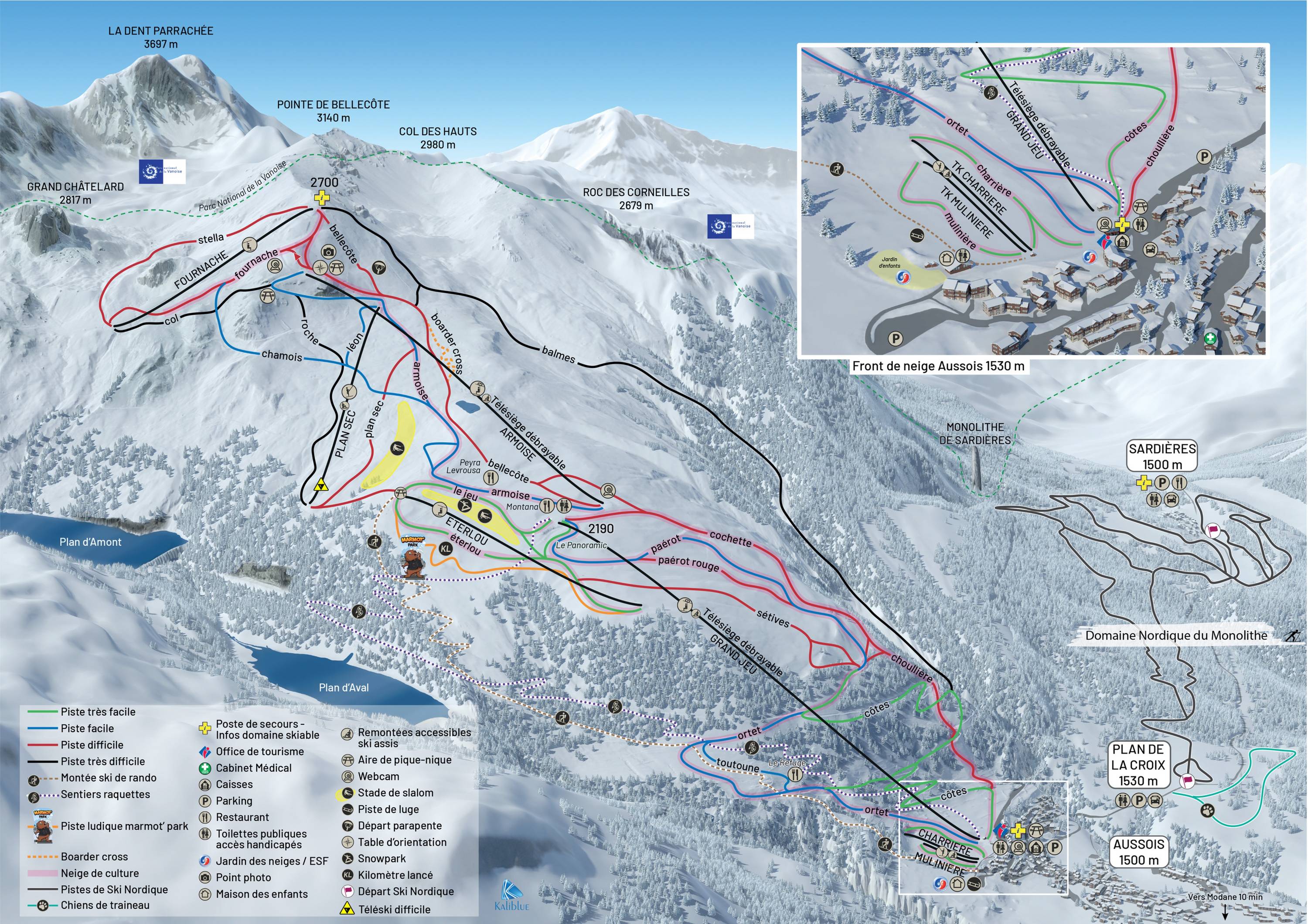 Piste map Aussois