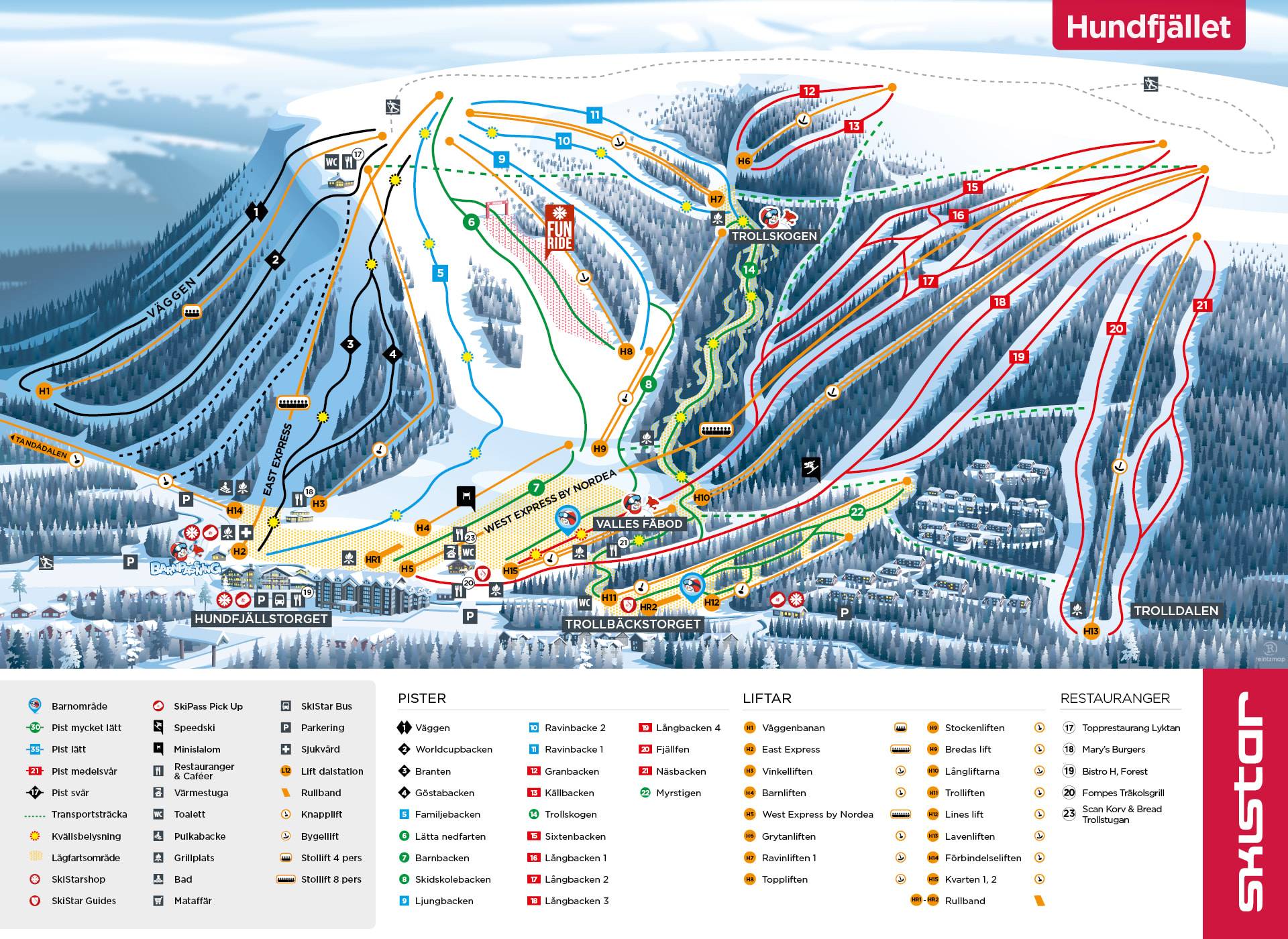 Piste map Tanddalen