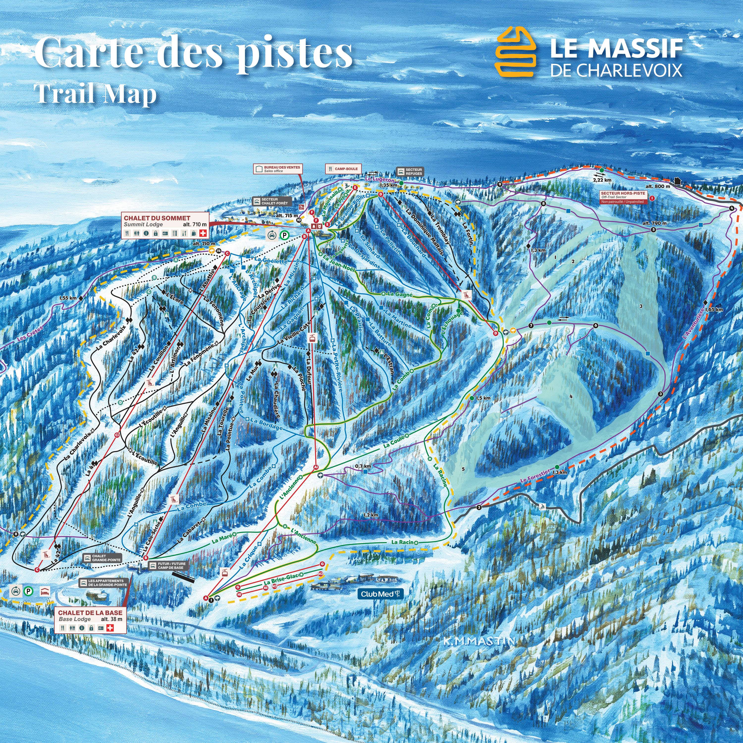 Piste map Le Massif