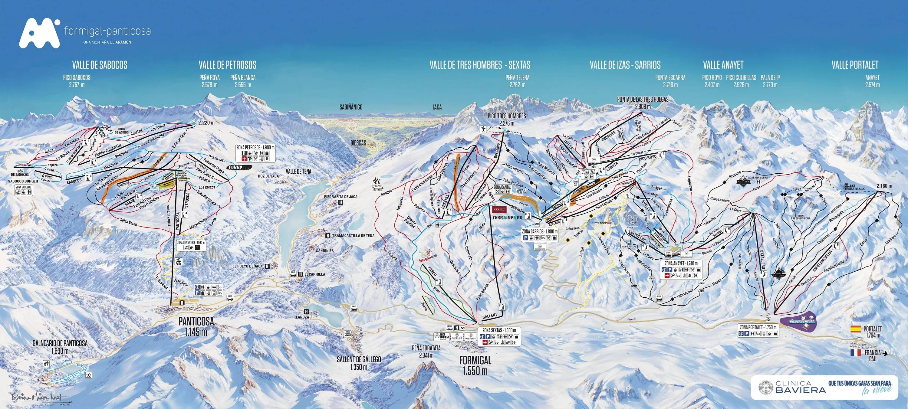 Piste map Formigal